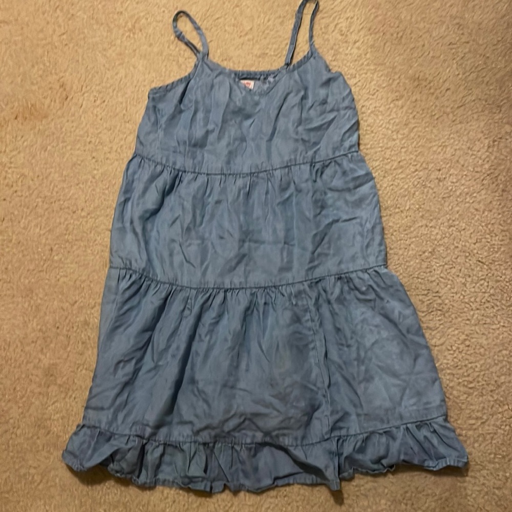 Blue spaghetti strap dress